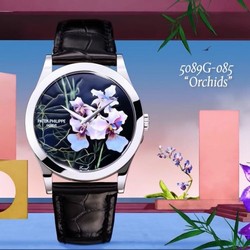 Patek Philippe Calatrava 5089 Whit e Gold / Orchids 5089G-085