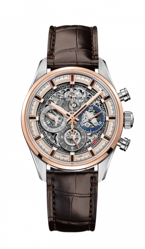 Zenith El Primero Chronomaster Full Open 38 Stainless Steel / Rose Gold / Alligator 51.2151.400/78.C810