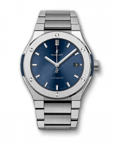 Hublot Classic Fusion 45 Titanium / Blue / Bracelet 510.NX.7170.NX