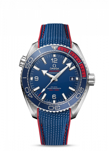 Omega Seamaster Planet Ocean 600M Co-Axial 43.5 Master Chronometer Stainless Steel / Blue / Rubber / PyeongChang 2018 522.32.44.21.03.001