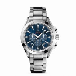 Omega Seamaster Aqua Terra 150M Co-Axial 44 Chronograph Stainless Steel / Blue / Bracelet / Olympic Collection 522.10.44.50.03.001