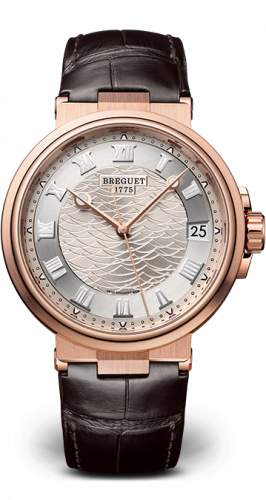 Breguet Marine 5517 Rose Gold / Silver / Alligator 5517BR/12/9ZU