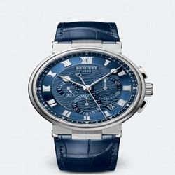 Breguet Marine Chronograph 5527 White Gold / Blue / Alligator 5527BB/Y2/9WV