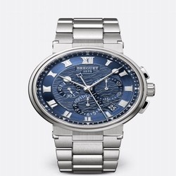 Breguet Marine Chronograph 5527 White Gold / Blue / Bracelet 5527BB/Y2/BW0