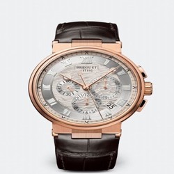 Breguet Marine Chronograph 5527 Rose Gold / Silver / Alligator 5527BR/12/9WV
