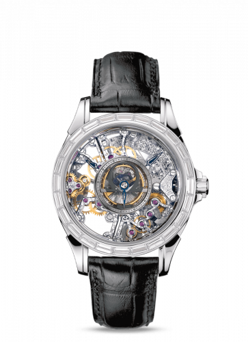 Omega De Ville Tourbillon Platinum / Baguette / Skeleton 5946.30.31