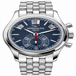 Patek Philippe Annual Calendar Chronograph 5960 Platinum / Blue / Bracelet 5960/1P-0XX