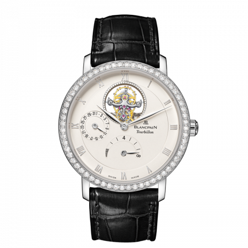 Blancpain Villeret Tourbillon 8 Jours White Gold / Opaline / Diamond 6025-1942-55B