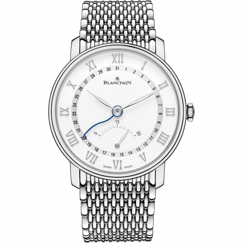 Blancpain Villeret Ultraplate Quantieme Seconde Retrograde Stainless Steel / White / Bracelet 6653Q-1127-MMB