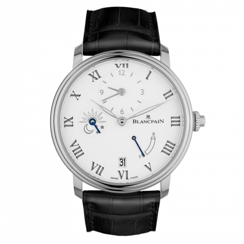 Blancpain Villeret Demi-Fuseau Horaire 8 Jours White Gold / Enamel 6661-1531-55B