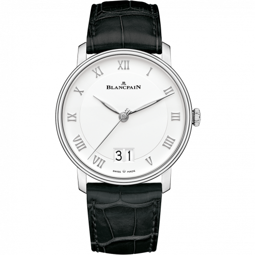Blancpain Villeret Grande Date Stainless Steel / White 6669-1127-55B