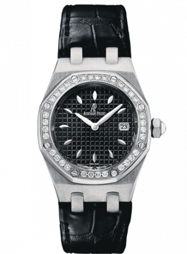 Audemars Piguet Royal Oak Quartz 67621 Stainless Steel / Diamond / Black / Alligator 67621ST.ZZ.D002CR.01