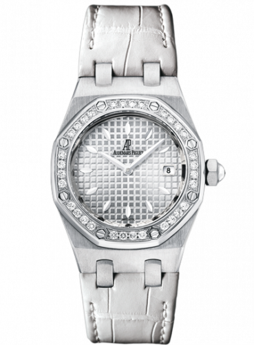 Audemars Piguet Royal Oak Quartz 67621 Stainless Steel / Diamond / Silver / Alligator 67621ST.ZZ.D012CR.02