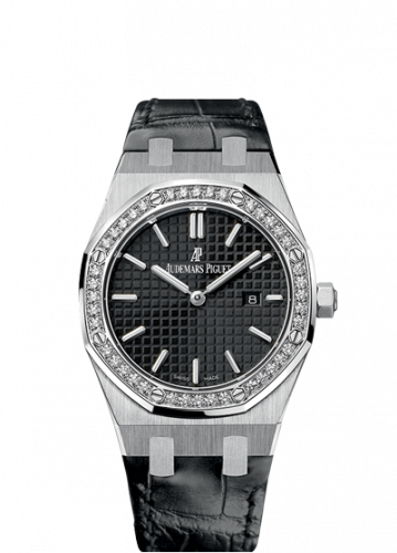 Audemars Piguet Royal Oak 67651 Quartz Stainless Steel / Black / Strap 67651ST.ZZ.D002CR.01