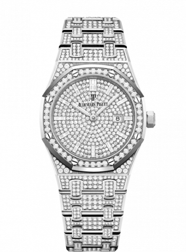 Audemars Piguet Royal Oak 33 Quartz White Gold / Diamond / Silver / Bracelet 67652BC.ZZ.1265BC.01