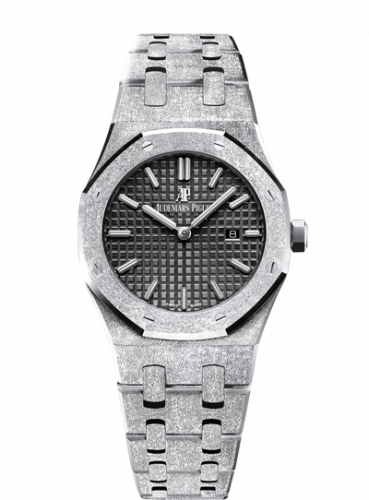 Audemars Piguet Royal Oak 67653 Quartz Frosted White Gold / Black / Bracelet 67653BC.GG.1263BC.02