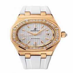 Audemars Piguet Royal Oak Selfwinding 77321 Pink Gold / Diamond / Silver / Rubber 77321OR.ZZ.D010CA.01