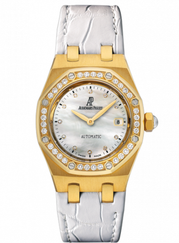Audemars Piguet Royal Oak Selfwinding 77321 Yellow Gold / Diamond / MOP / Alligator 77321BA.ZZ.D012CR.01
