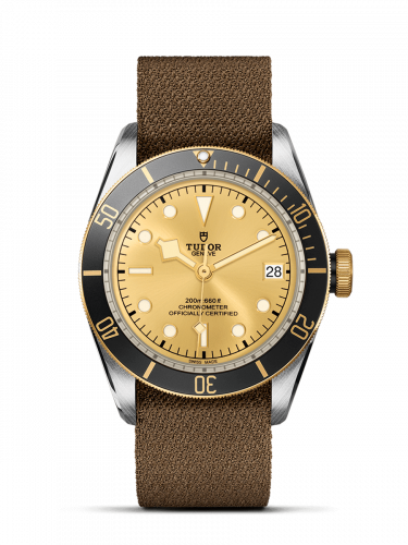 Tudor Heritage Black Bay Black S&G / Stainless Steel / Yellow Gold / Champagne / Fabric 79733N-0006
