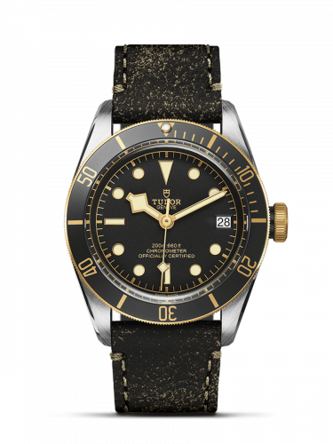 Tudor Heritage Black Bay Black S&G / Stainless Steel / Yellow Gold / Black / Strap 79733N-0007