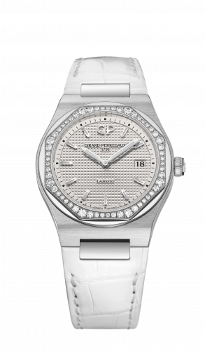Girard-Perregaux Laureato 34 Quartz Stainless Steel / Diamond / Silver / Alligator 80189D11A131-CB6A