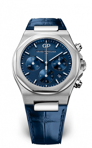 Girard-Perregaux Laureato 42 Chronograph Stainless Steel / Blue / Alligator 81020-11-431-BB4A