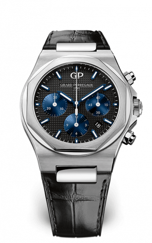 Girard-Perregaux Laureato 42 Chronograph Stainless Steel / Black / Alligator 81020-11-631-BB6A