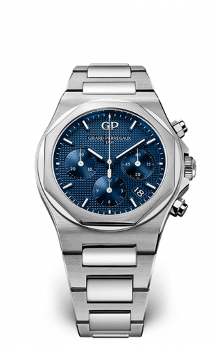 Girard-Perregaux Laureato 38 Chronograph Stainless Steel / Blue / Bracelet 81040-11-431-11A
