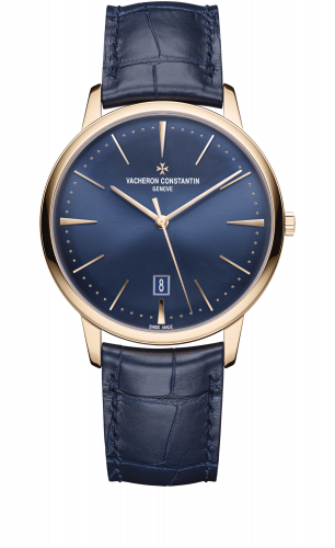 Vacheron Constantin Patrimony Contemporaine Self-Winding Pink Gold / Blue 85180/000R-B515