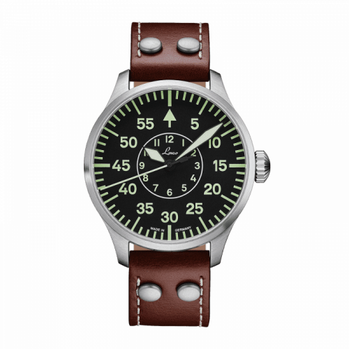 Laco Pilot Watch Basic Aachen Stainless Steel / Black 861690.2
