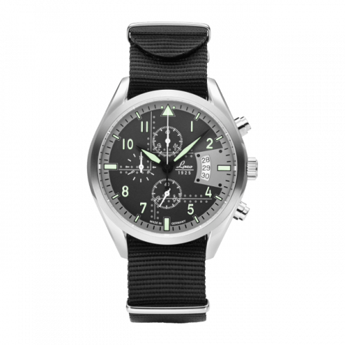 Laco Chronographs Detroit / Stainless Steel / Black 861917