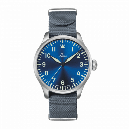Laco Pilot Watch Original Augsburg Blaue Stunde Stainless Steel / Blue 862100