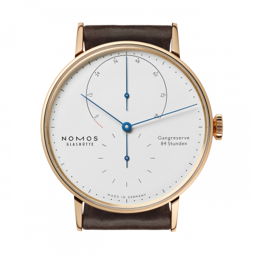 Nomos Glashutte Lambda 39 Rosegold Blue Hands 953