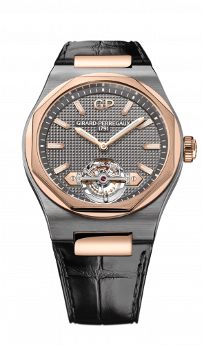 Girard-Perregaux Laureato 45 Tourbillon Titanium / Pink Gold / Grey / Alligator 99105-26-231-BB6A