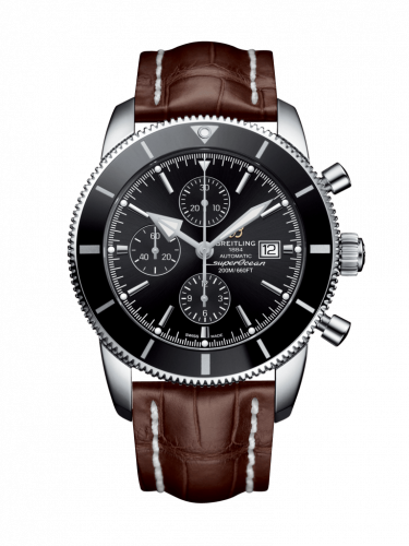 Breitling Superocean Heritage II 46 Chronograph Stainless Steel / Black / Black / Croco / Pin A1331212/BF78/756P/A20BA.1