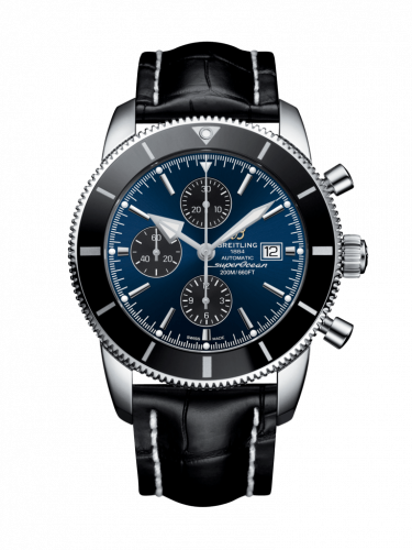 Breitling Superocean Heritage II 46 Chronograph Stainless Steel / Black / Blue / Croco / Folding A1331212/C968/761P/A20D.1