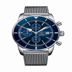Breitling Superocean Heritage II 46 Chronograph Stainless Steel / Blue / Blue / Milanese A13312161C1A1