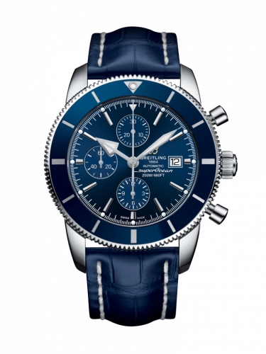 Breitling Superocean Heritage II 46 Chronograph Stainless Steel / Blue / Blue / Croco / Folding A1331216/C963/747P/A20D.1