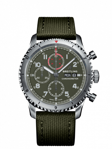Breitling Aviator 8 Chronograph 43 Stainless Steel / Curtiss Warhawk / Canvas / Fold A133161A1L1X2 