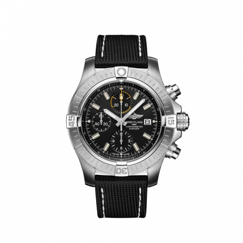 Breitling Avenger Chronograph 45 Stainless Steel / Black / Military / Pin A13317101B1X1