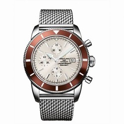 Breitling Superocean Heritage 46 Chronograph Stainless Steel / Bronze / Stratus Silver / Milanese A1332033.G698.144A