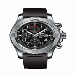Breitling Super Avenger II Stainless Steel / Volcano Black / Rubber / Pin A1337111/BC28/135S/A20S.1
