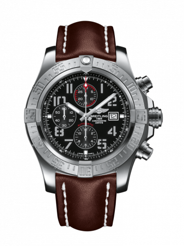 Breitling Super Avenger II Stainless Steel / Volcano Black / Calf / Pin A1337111/BC28/443X/A20BA.1