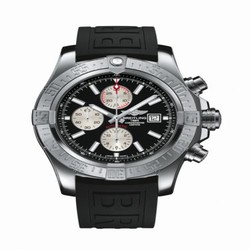 Breitling Super Avenger II Stainless Steel / Volcano Black / Rubber / Pin A13371111B1S2
