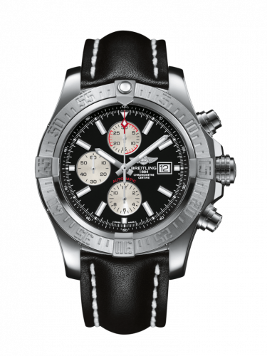 Breitling Super Avenger II Stainless Steel / Volcano Black / Calf / Pin A1337111/BC29/441X/A20BA.1