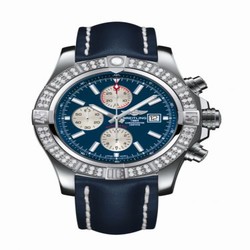 Breitling Super Avenger II Stainless Steel / Diamond / Mariner Blue / Calf / Pin A1337153/C871/101X/A20BA.1