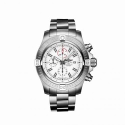 Breitling Avenger Chronograph 48 Stainless Steel / White / Calf / Bracelet A133751A1A1A1