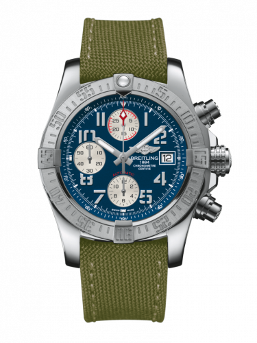 Breitling Avenger II Stainless Steel / Mariner Blue / Military / Pin A1338111/C870/106W/A20BA.1