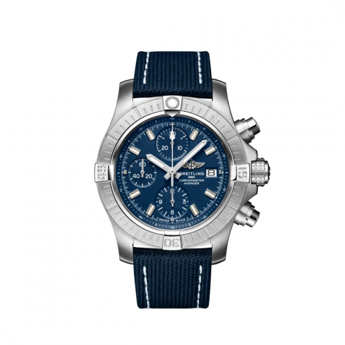 Breitling Avenger Chronograph 43 Stainless Steel / Blue / Military / Pin A13385101C1X1