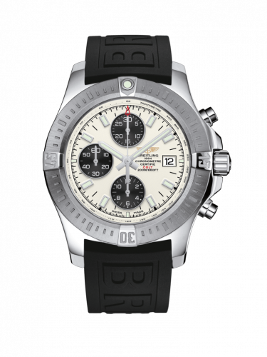 Breitling Colt Chronograph Automatic Stainless Steel / Stratus Silver / Rubber / Folding A1338811/G804/153S/A20D.2